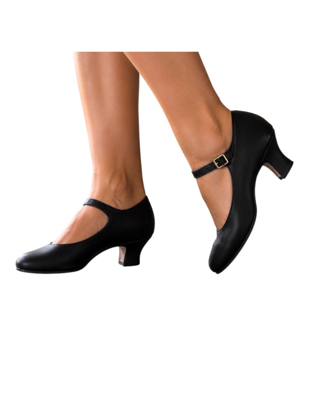 Capezio Black Leather Mary Jane Dance Shoes Women's Size 10 Medium